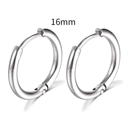 2022 New Simple Stainless Steel Small Hoop Earrings for Women Men Cartilage Ear Piercing Jewelry Pendientes Hombre Mujer