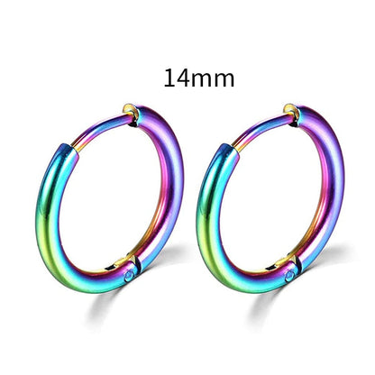 2022 New Simple Stainless Steel Small Hoop Earrings for Women Men Cartilage Ear Piercing Jewelry Pendientes Hombre Mujer