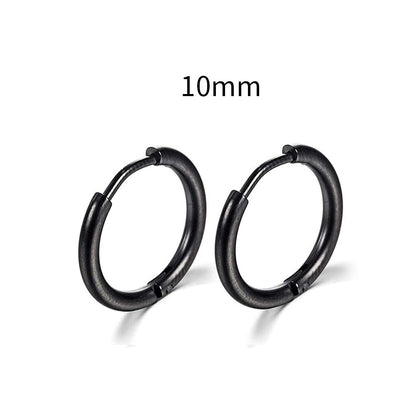 2022 New Simple Stainless Steel Small Hoop Earrings for Women Men Cartilage Ear Piercing Jewelry Pendientes Hombre Mujer